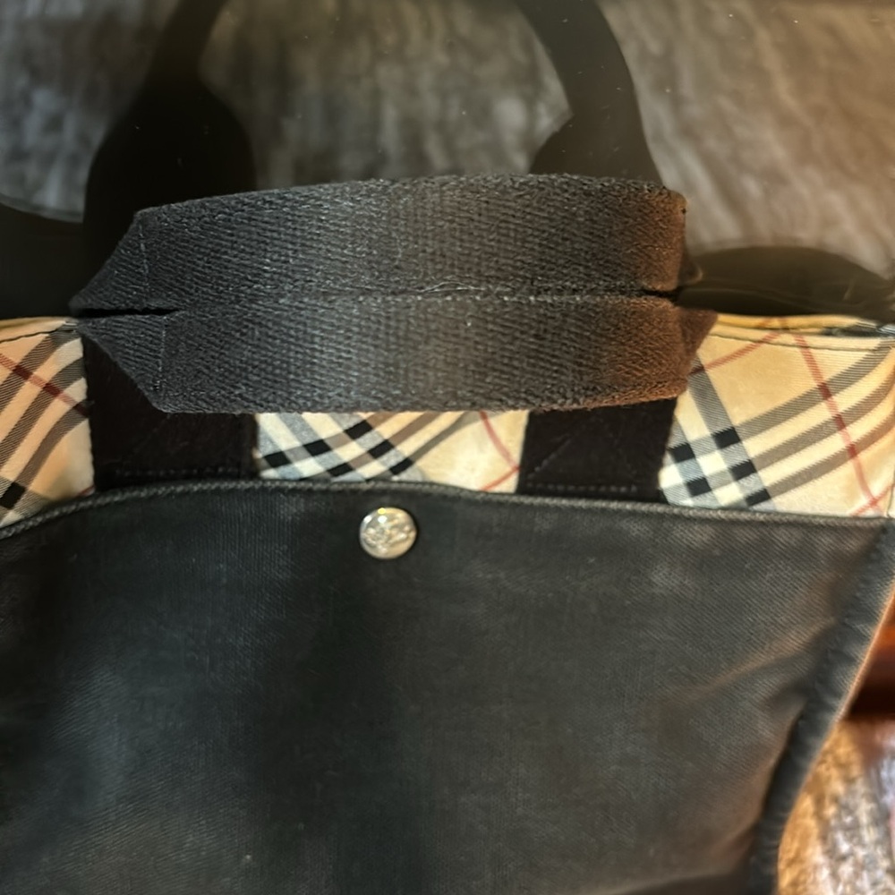 Burberry Blue Label Denim Tote.  Black denim! - Picture 6 of 8